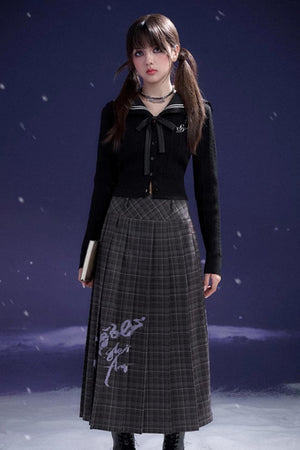 Sailor Collar Cardigan Sweater