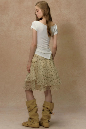 Sakura Asymmetrical Lace Top