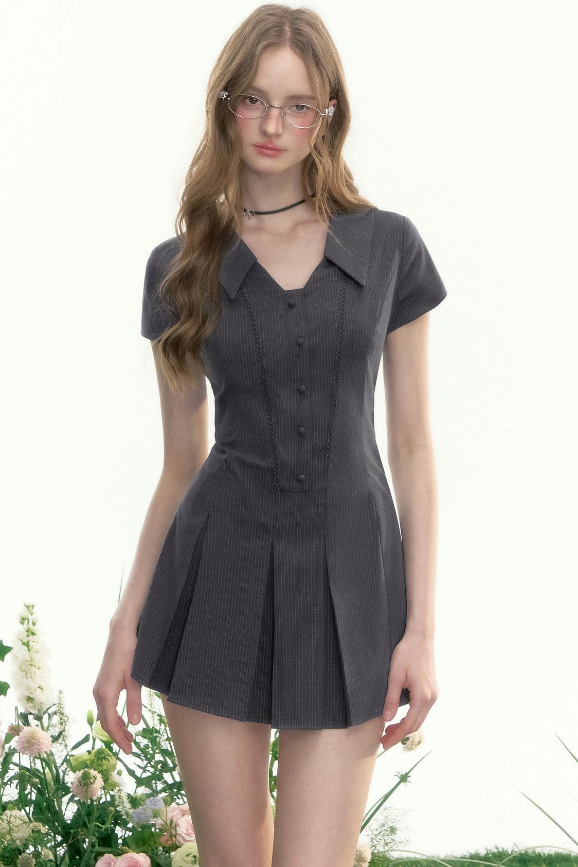 Salt Transfer Student V-Neck Dress
