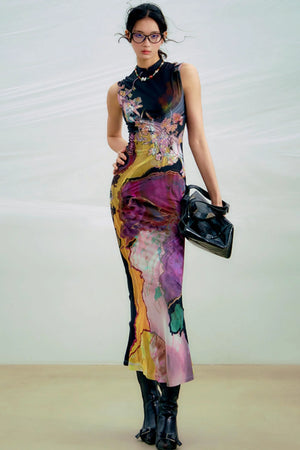 Sancai Contrast Dress