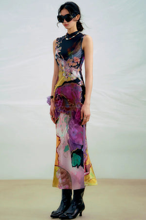 Sancai Contrast Dress