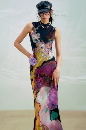 Sancai Contrast Dress