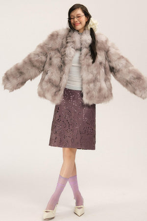 Sassy Vintage Cutout Leather Skirt