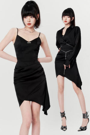 Satin Suspender Dress Set-Up