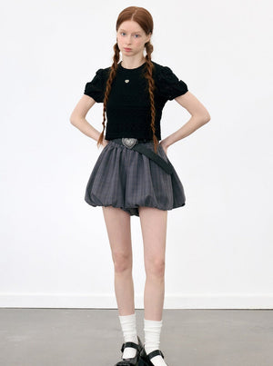 School Bud Plaid Shorts Skirt