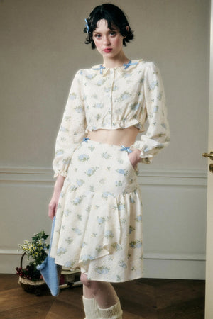 Sea Of Glass Cotton Skirt Set-Up