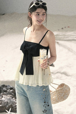 Sea Salt Butterfly Wide-Leg Jeans
