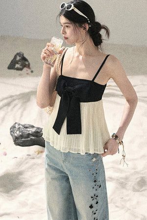 Sea Salt Butterfly Wide-Leg Jeans