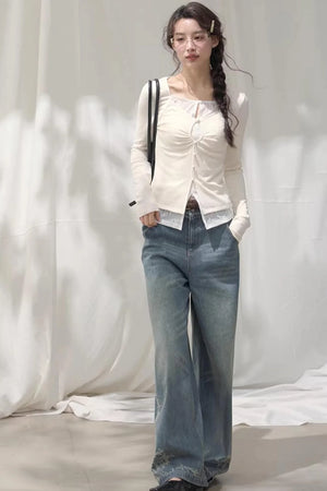 Seashell Lace Layered Top