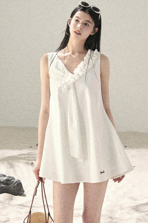Seaside Breeze Ruffled Dress