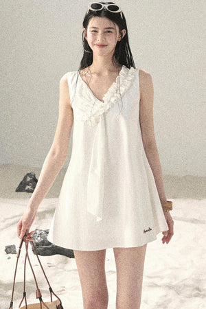 Seaside Breeze Ruffled Dress