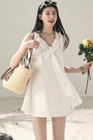 Seaside Breeze Ruffled Dress