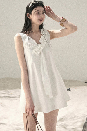 Seaside Breeze Ruffled Dress