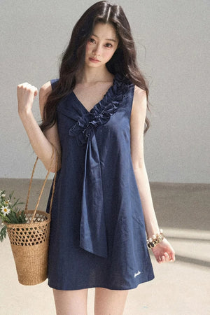 Seaside Breeze Ruffled Dress