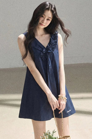 Seaside Breeze Ruffled Dress
