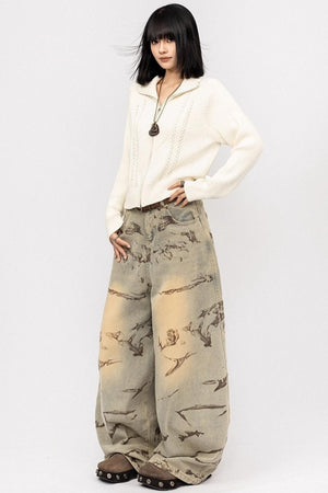 Semi-High Neck Knitted Cardigan