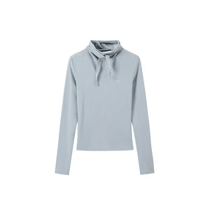 Semi-High Neck Scarf Top Set-Up