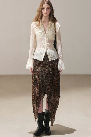 Semi-Sheer Lace Shirt