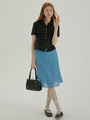 Semi-Sheer Waisted Shirt