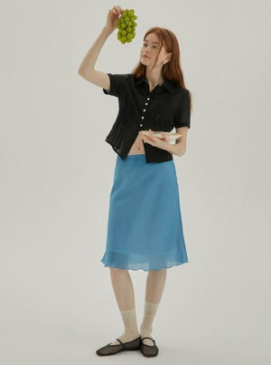 Semi-Sheer Waisted Shirt