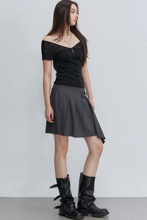 Semi-Transparent Lace Modal Top