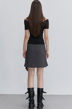 Semi-Transparent Lace Modal Top