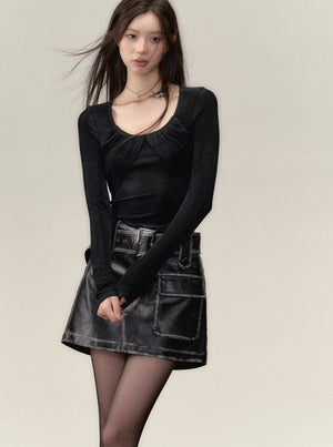 Sense Niche Strappy Long Sleeve Top