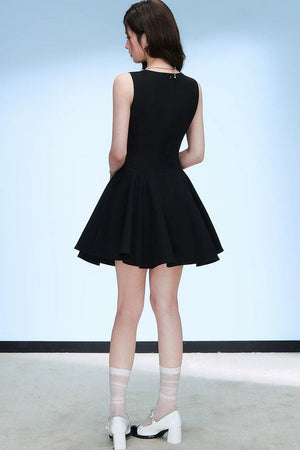 Sequin Collar Sleeveless Dress