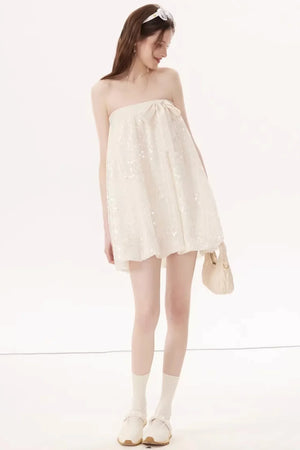 Sequined Bow Skirt Suit Set-Up