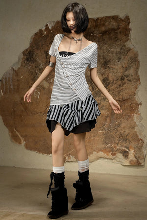 Sexy Retro Striped Skirt
