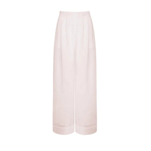 Sheer High-Waisted Wide-Leg Pants