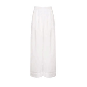 Sheer High-Waisted Wide-Leg Pants