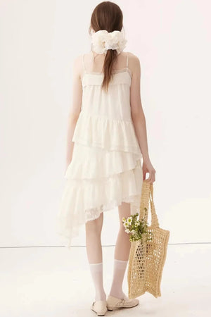 Sheer Irregular A-Line Dress