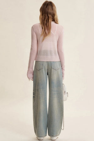Sheer Organza Mohair Cardigan