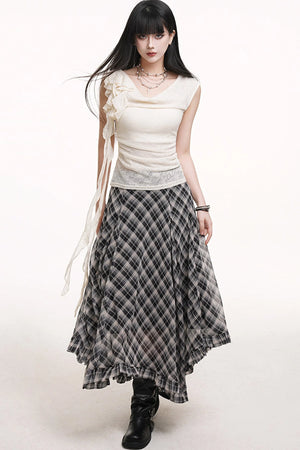Sheer Sleeveless Blouse