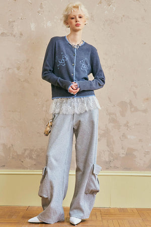 Shell Motif Warm Cardigan