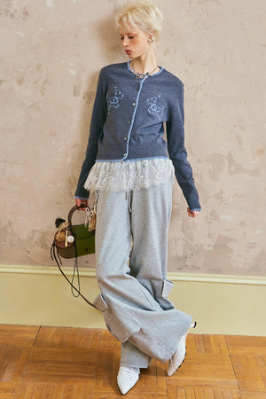 Shell Motif Warm Cardigan