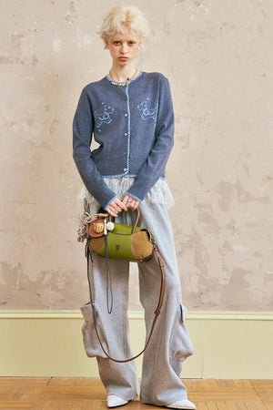 Shell Motif Warm Cardigan