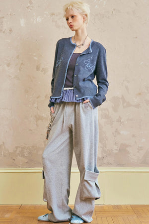 Shell Motif Warm Cardigan