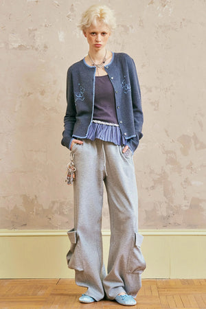 Shell Motif Warm Cardigan