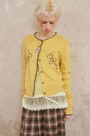 Shell Motif Warm Cardigan