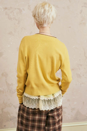 Shell Motif Warm Cardigan