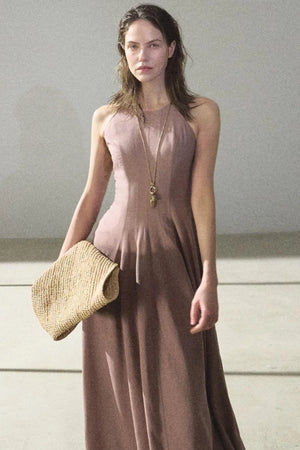 Shimmering Linen Sleeveless Dress