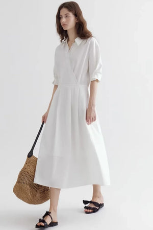 Shirt Collar A-Line Dress