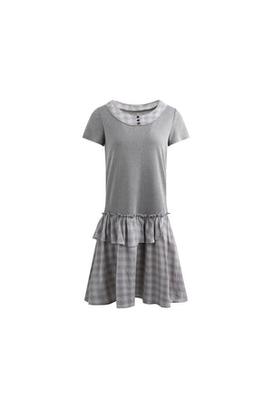 Shirt Collar Layered Dress