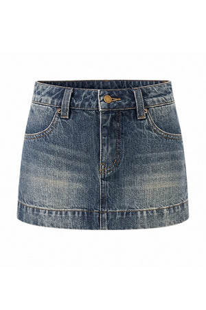 Short Denim Jacket With Curved-Hem Pants and Top 3-Piece Set-Up