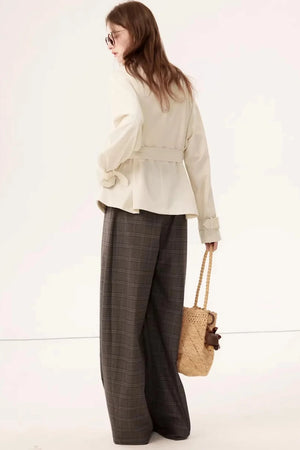 Short Double-Breasted Trench Coat