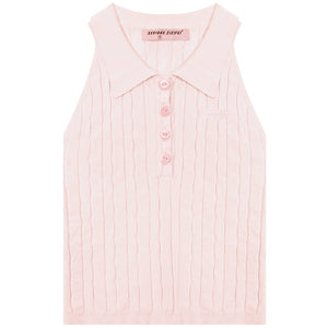 Short Outerwear Knitted Vest Top