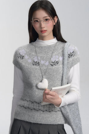 Short-Sleeve Fair Isle Sweater Set-Up