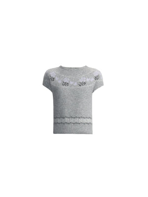 Short-Sleeve Fair Isle Sweater Set-Up